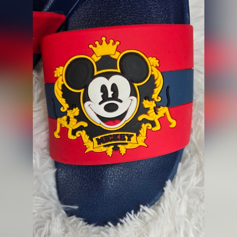 Royal Mickey Mouse Slides – Navy, Red & Gold Magic - Picture 2 of 6